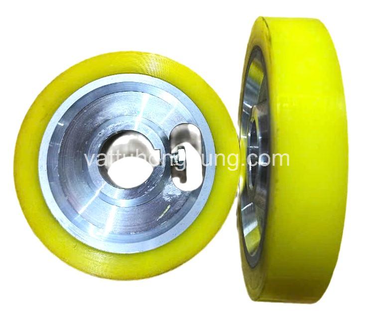 Bánh xe pu 140x25x35 chốt lavet